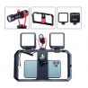 Estabilizador de vídeo para teléfono móvil, soporte de trípode portátil para iPhone y Android