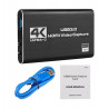 Tarjeta captura vídeo 4K HDMI, USB 1080, captura de juegos OBS, Modelo Premium