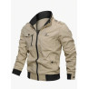 Chaqueta Con Bolsillo Con Solapa Con Cremallera Para Hombre