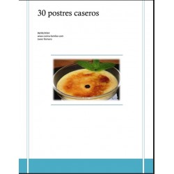 Libro 30 recetas para realizar postres
